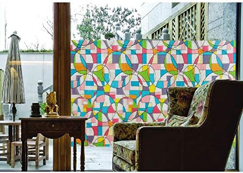 ABO No-Glue 3D Static Decorative Privacy Window Film, AW1007 ((17.7'x78.7'(45x200cm))