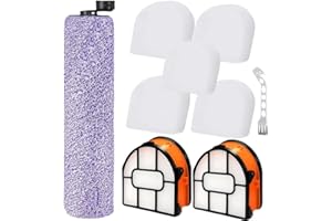 HUA JET For Shark Replacement Brush Roll And Filter Kit For Shark HydroVac Filter WD101 WD201 WD100 Vacuum Cleaner Compatible with WD200, AW201, WD200C, WD201C (Wd101(1+4+1+1))