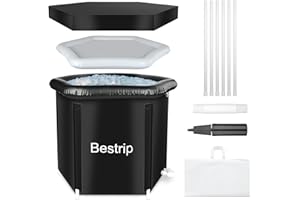 BESTRIP Portable Ice Bath Tub for Athletes, Cold Ice Bath Therapy with Lid, All-Weather Cover, Portable Adult Ice Bath for Outside Cold Recovery, 320L, 80 * 75CM