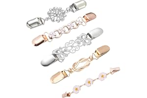 EUYKQNOI Confezione da 5 Cinch Clip, Clip per Stringere Vestiti, Fermagli Stile Vintage per Cardigan, Camicie e Abiti, Accessori Moda Femminile