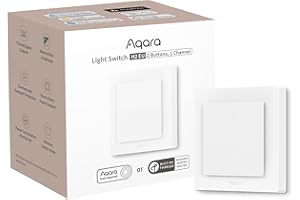Aqara Lichtschalter H2 EU (2-in-1 Neutral, 2 Tasten 1 Kanal), Thread/Zigbee-Protokoll, Smarter Wandschalter, Unterstützt Apple Home, Alexa, Google Home und Home Assistant, Matter über Thread