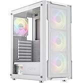 FAZEON F11 650W 80+ Bronze Tempered Glass Mesh 4x RGB Fanlı USB 3.0 Beyaz ATX Bilgisayar Kasası