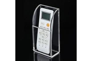 Atyhao Accesorios de Control Remoto Soporte de Control Remoto de Acrílico Organizador de Medios de Montaje en Pared Simple Soporte de Cosméticos Transparente(1 Rejilla)