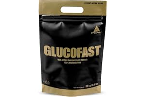 ‎PEAK PEAK Glucofast - 3000g Geschmack Natural I 60 Portionen I Maltodextrin I Vitamin Complex I Masseaufbau I vegan I glutenfrei I Kohlenhydrat Pulver I hohe Bioverfügbarkeit