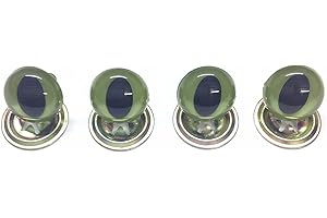 celloexpress Green Cats Crystal Eyes with Metal Backs - 12mm - Safety Eyes for Soft Toys or Teddy Bears - Pack of 2 Pairs
