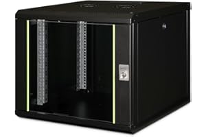 DIGITUS Armoire réseau – rack 19 pouces – 9U – montage mural – profondeur 600 mm – capacité de charge 100 kg – série Unique – noir