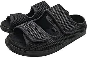 EMERZE Unisex Diabetiker Hausschuhe Extra Wide with Velcro Fastening Einstellbar Lässig Leichtes An- und Ausziehen Sportliche Schuhe