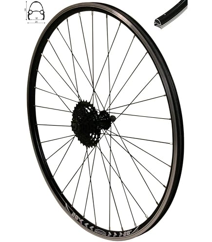 Shimano Centerlock Hinterrad Hinterrad 28 Zoll Für MTB - Shimano Disc, Centerlock, 8/9/10-fach, Schwarz, Hohlkammer Aggro-X Hinterrad 622