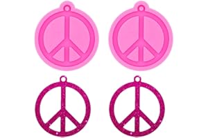 Nifocc - Stampo in silicone con fori in resina epossidica, per gioielli fai da te, artigianato, 2 pezzi