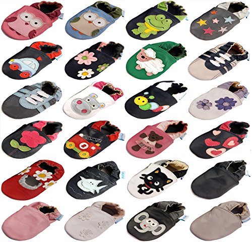 MiniFeet Premium Soft Leather Baby Shoes, Car, 12-18 Months