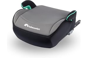 BEBE CONFORT Bebeconfort Manga i-Fix Booster dla starszaka, Fotelik typu booster z miękką poduszką i systemem ISOFIX, Lekki wyściełany fotelik booster dla starszaka, 6–12 lat, 22–36 kg, 125–150 cm, Szary Mist