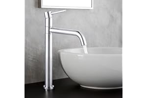 ARCORA Rubinetto Bagno, 328MM Miscelatore Monocomando girevole 360° per Lavabo con cartuccia in ceramica