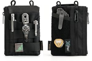 ‎VIPERADE VIPERADE VE16 X-Pac EDC Pouch Klein EDC Organizer Werkzeugtasche mit 7 Taschen,EDC Organizer Tasche für Herren,Kleine Multitools Organizer Pouch mit Klettverschlussbereich,EDC Pocket Pouch-Schwarz