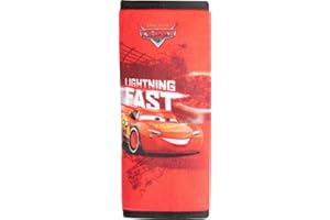 DISNEY Tataway Passacintura per auto morbido cuscino per cintura di sicurezza Cars Saetta Mc Queen Bambini