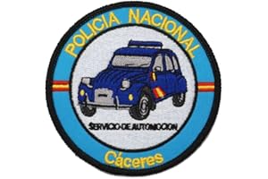 CR PATCH FACTORY 2 Piezas POLICIA NACIONAL Insignia de parche bordado militar español con respaldo de gancho
