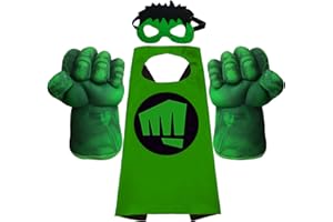 PINKYPIG Superhero Hands Superhero Capes for Kids Boxing Training Smash Gloves Big Plush Toys Green Hero Hands for Boy Girl