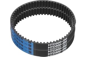 QUARKZMAN 2 Stück HTD-5M Gummizahnriemen 60 Zähne, 300 mm Steigungslänge x 15 mm Breite x 3,6 mm Höhe, geschlossener Schleifenrillenriemen