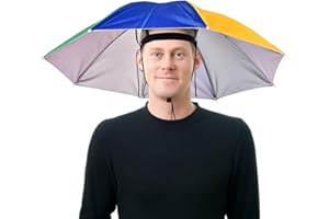 Fulenyi Head Umbrella Cap Anti-UV Novelty Adult Child Hat Festival Hat Portable Waterproof Hands Free Umbrella Hat for Fishing Hiking Beach Pedestrian