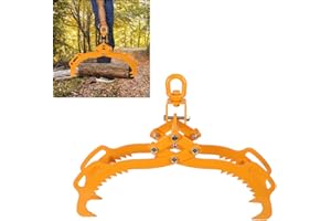 ECUTEE Forstzange für Baumstämme bis 720 mm 3-28 Zoll Forstzange Rückezange Verladezange 1500 kg Zugkraft Hebezange Holzzange Holzgreifer Packzange mit 4 Klemmdornen