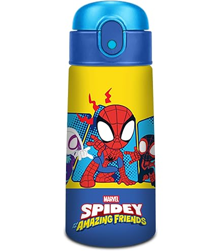 POKÉMON Termo Infantil Con Pajita 460ml - Acero Inoxidable, Sin BPA, Mantiene Frío 24h Para Colegio