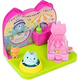 Gabby's Dollhouse Deluxe Room playset, party room with baby narwhal, furniture pieces and thematic accessories, 3 y