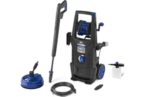 AR Blue Clean Hidrolimpiadora de Alta Presión con Sistema de Doble Velocidad, Kit de Limpieza de Tuberías y Patio Cleaner e-2DUALSPEED D (2200 W, 160 bar, 460 l/h)
