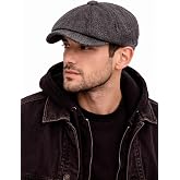Valkyrie Unisex Siyah Balıksırtı Kasket Şapka Vintage İngiliz Stil 8 Dilimli Newsboy Cap