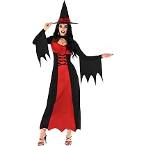 Morph Red Witch Costume for Women - Adult Halloween Witch Dress ...