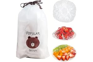 ZEPIQOR 100 stycken plastpåsar, återanvändbara lock för livsmedel, plastfolie med elastiskt band, tätningspåsar, livsmedelsskydd, elastiskt skydd för skål och tallrik