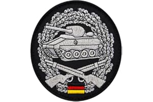 ‎CAFÉ VIERECK Café Viereck ® Bundeswehr Truppengattung Barettabzeichen Patch Gestickt mit Klett - 8,5 cm hoch (Panzergrenadier)