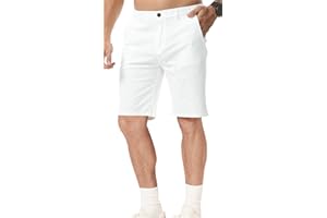 Zetieny Mens Chino Shorts Summer Cotton Short Smart Casual Outdoor Half Pants Stretch Slim Fit