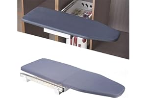 SANBOUSI Planche à repasser extensible - Planche à repasser pliable - Rotation à 180 ° - Peu encombrante - Rangement dans l'armoire - 81 x 31 x 15 cm