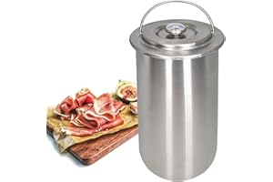 Joyeee Edelstahl Druck Schinkenkocher, Schinkenpresse Hausgemachte Fleisch Presse mit Fleischthermometer zum Kochen Gesunde Schinken Wurst Aufschnitt Deli Bacon Sandwich, Küche Schinkenkocher Pot#2