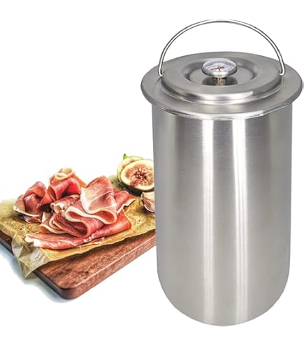 Holzsammlung Ham Cooker, Pressure Ham Cooker, Stainless Steel Meat Press for Healthy Homemade Meat with Thermometer
