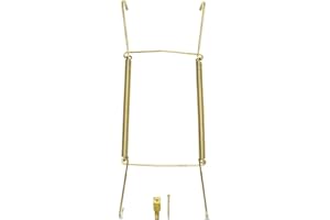 WINSOME Invisible Plate Hangers for Wall | Decorative Dish Display Holders Hanging Wires Spring Hook Holder with Tip Protectors Fit to Hang on Wall (26 - 36 cm, Brass)