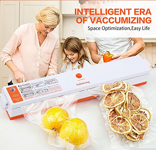 ROGUCI Kleine Vakuumiergeräte,Vakuumierer, Vakuumiert ,Folienschweißgerät ,Vakuumieren von Lebensmitteln Vakuum kuumierer für zu Hause,Vakuumiergeräte für Haushalt, Gastronomie, Handel und die Industrie inkl. 15 gratis Vakuumbeutel Vakuumiergeraete 100 W - 8