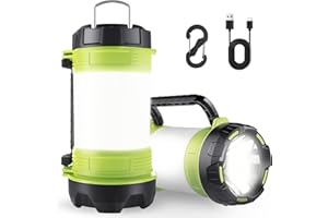 ZEYKAF Camping Light Rechargeable, Camping Lantern LED Lantern Torch 6 Light Modes Waterproof Power Bank, Protable Camp Tent Lamp for Indoor Outdoor Emergency Power Outages Hiking Hurricane Fishing