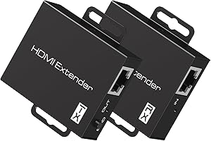 CMSTEDCD HDMI Extender Over Ethernet Cat5e Cat6 Up to 200Ft/60M HDMI Ethernet Adapter Transmitter Sender Receiver Repeater Balun Support Full 1080P 3D POC HDCP Copy EDID from Displays