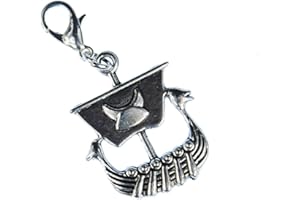 Miniblings Wikinger Schiff Charm Boot Silber Schiff - Handmade Modeschmuck I Kettenanhänger versilbert - Bettelanhänger Bettelarmband - Anhänger für Armband