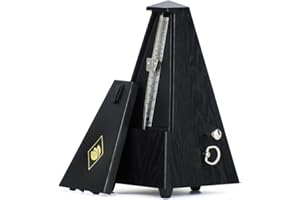 FLEOR Pyramid Style Black Mechanical Metronome-Ideal for used with Piano Keyboards Guitar Violin Drum Musical Instruments
