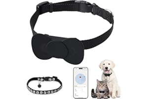 Domigard Collare GPS per Gatti e Cani con 2 Collari Regolabili, Localizzatore GPS con Apple Find My (Solo iOS), Impermeabile IP67, Senza Abbonamento Mensile, GPS Tracker per Gatti e Cani