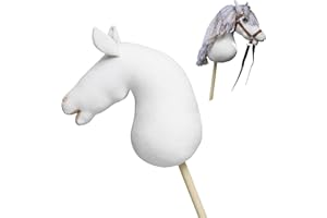 Panduro DIY Hobby Horse | Steckenpferd - Undekoriertes Pferd mit Holzstab | Steckpferd Bastel | Stockpferd Ohne Rollen, Ohne Sound | 85 cm Länge | Connemara