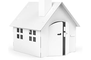 BILDERWELTEN FOLDZILLA Playhouse XXL 1.2 x 1.15 x 1.13 m Made of cardboard Wendy house - Playhouse white