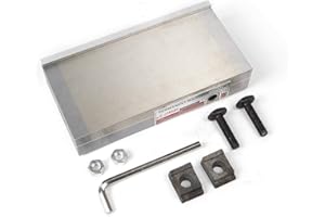 CHERIKIU Magnetspannplatte, 125 x 250mm Hochpräzise Permanent Magnetspannplatte Spannplatte Magnet Magnetfutter Magnettisch Industriell Schleifmaschinen Aufnahme für Schleif/Tischbohrmaschinen Magnetisches