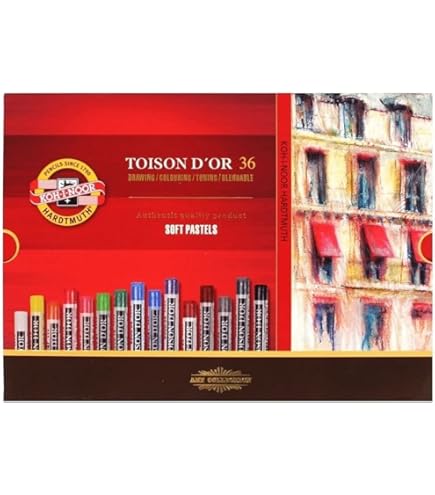 KOH-I-NOOR TOISON D'OR 8514 Zachte pastelkrijtjes voor kunstenaars (24 stuks