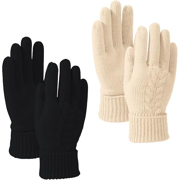 Handschoenen voor dames, warme winterhandschoenen met touchscreen, gebreide vingerhandschoenen, REE-druk houden warm met kasjmier voor vrouwen, mannen, voor skiën, fietsen, werken, sms