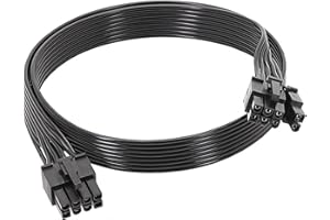CLKE Corsair & Thermaltake PCIe Cable, 65cm PSU 8 Pin to 6+2 Pin GPU Adapter, Modular Power Supply Extension Cable
