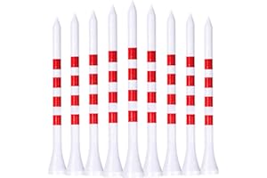 LIKOSO Bamboo Golf Tees 83mm/70mm Pack of 100 Long Golf Tees with Height Markers, Biodegradable Sustainable Reduced Friction