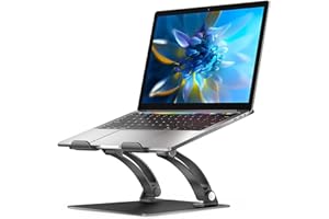Nulaxy Soporte ergonómico ajustable para laptop compatible con MacBook Pro, Air, Pro, Dell XPS, Samsung, 10-17 pulgadas, portátil y tableta, soporta hasta 22 libras, color negro