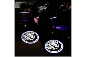 HAPPY SHOP Luce di benvenuto della porta 2pcs Compatibile con Alfa Romeo 159 156 147 Giulietta Mito Stelvio Giulia Spider Brera Car LED Lampada da proiezione logo (Color : 2)